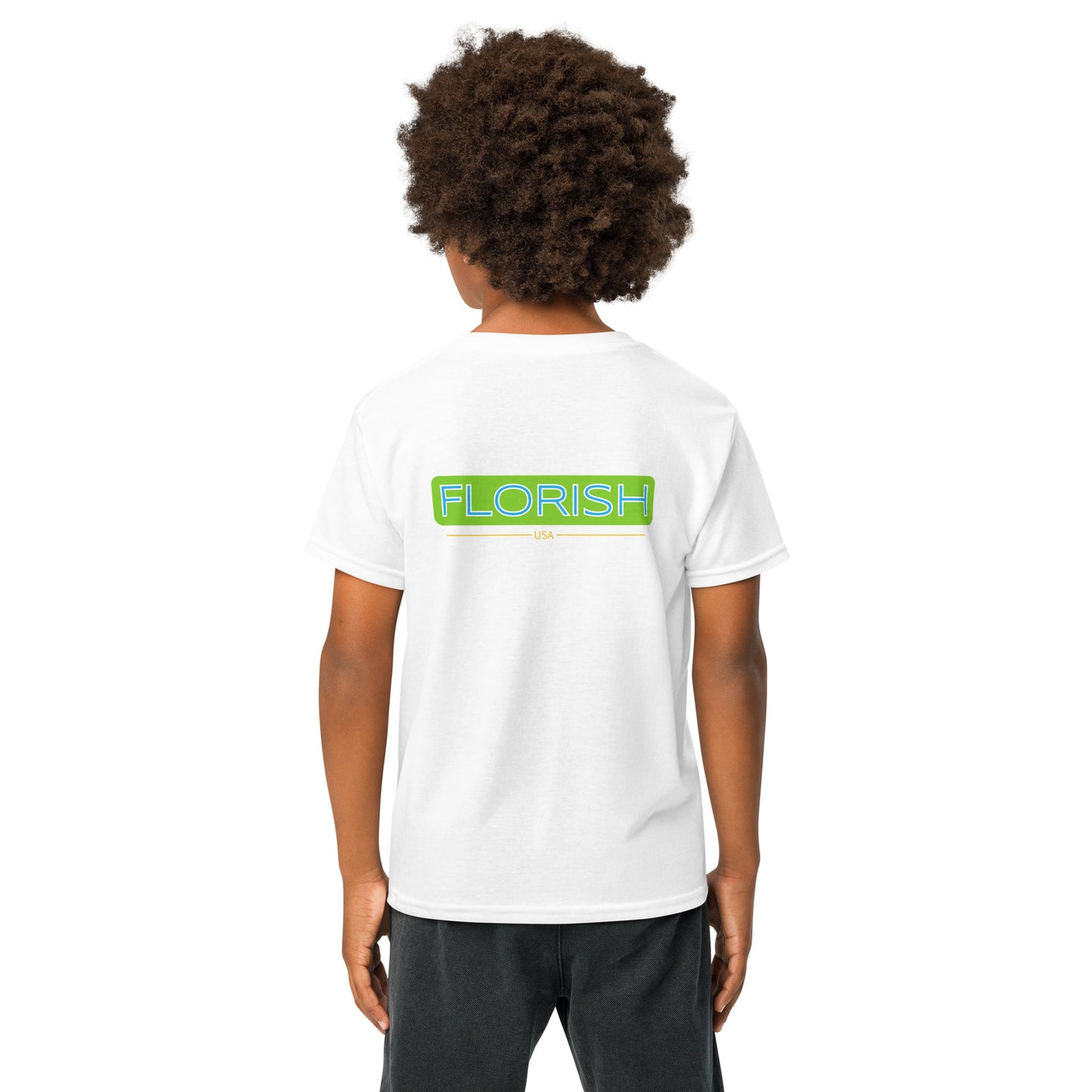 Florish USA patriotic youth t-shirt made in the USA – unisex tee