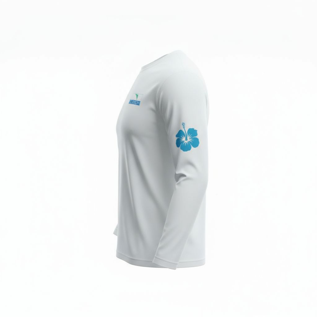 Florish Aloha Hibiscus long sleeve Tee with tropical flower graphic – unisex Florida beach shirt