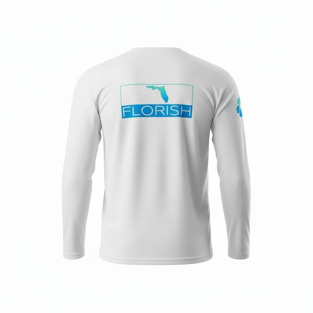 Florish Aloha Hibiscus long sleeve Tee with tropical flower graphic – unisex Florida beach shirt