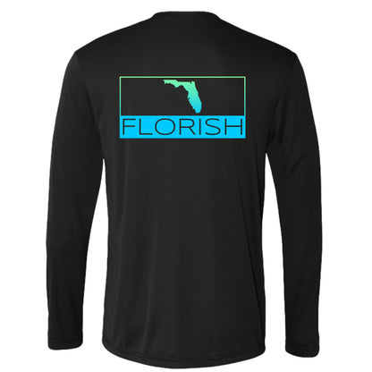 Florish Classic FL Jupiter Long Sleeve T-shirt – unisex tee inspired by Jupiter beaches