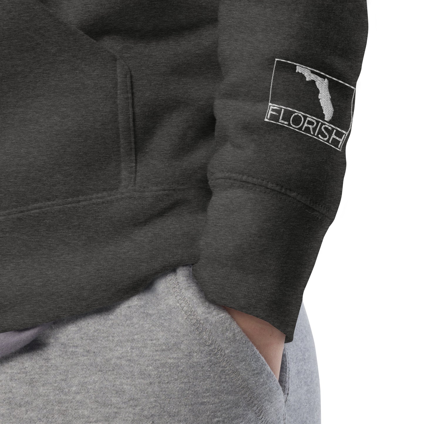 Florish Classic FL Hoodie with embroidered sleeve – unisex Florida hoodie