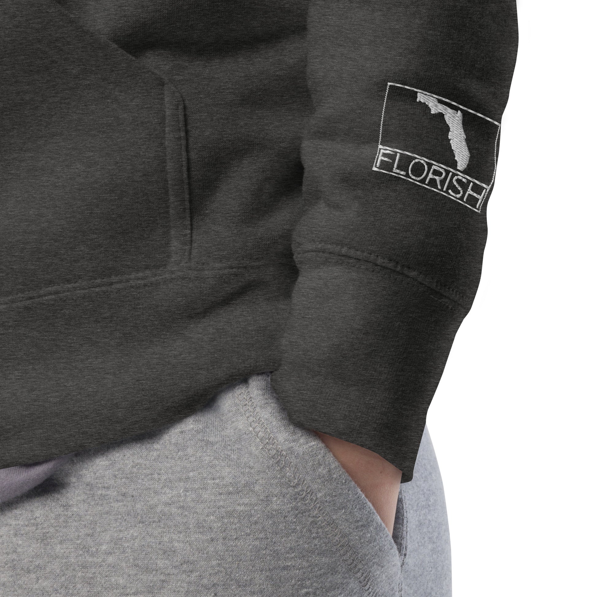 Florish Classic FL Hoodie with embroidered sleeve – unisex Florida hoodie