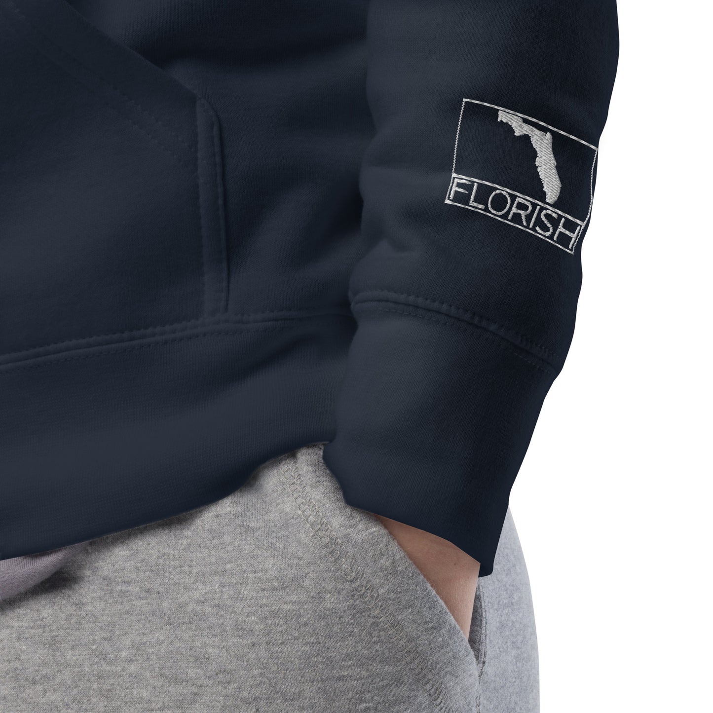 Florish Classic FL Hoodie with embroidered sleeve – unisex Florida hoodie