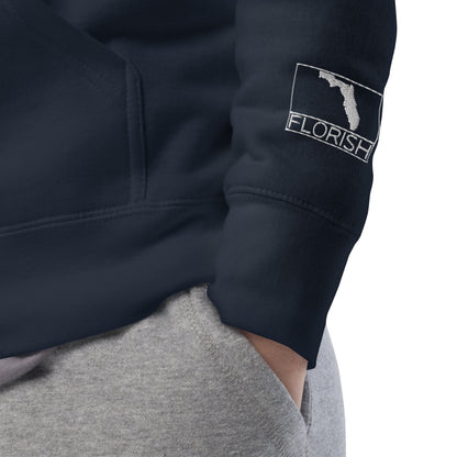 Florish Classic FL Hoodie with embroidered sleeve – unisex Florida hoodie