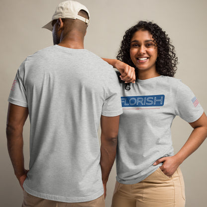 Florish USA patriotic t-shirt – unisex red white blue tee