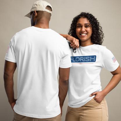 Florish USA patriotic t-shirt – unisex red white blue tee
