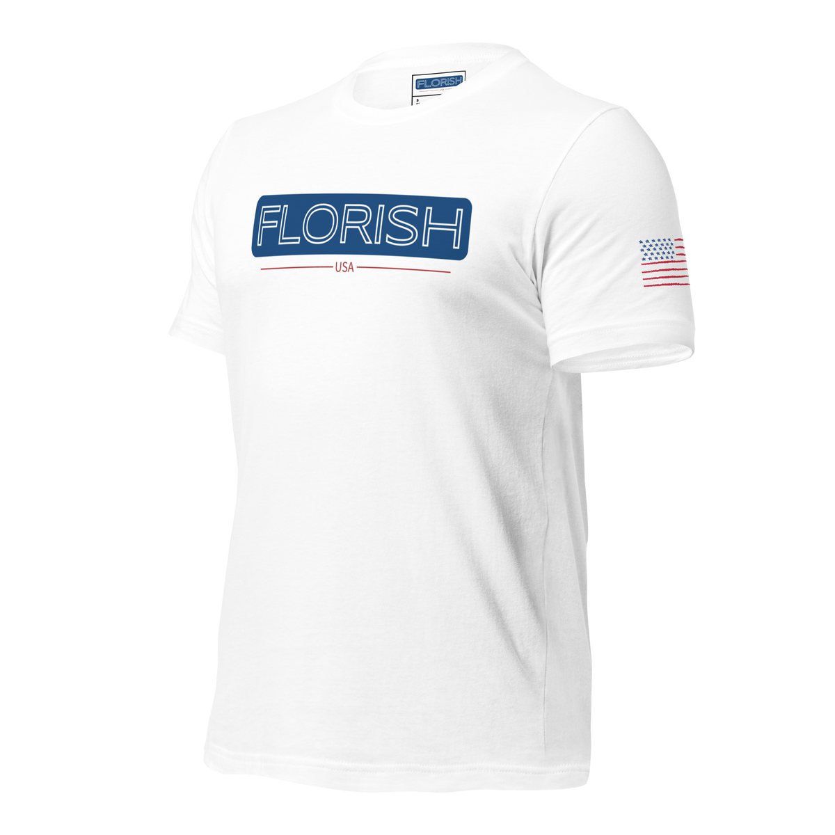 Florish USA patriotic t-shirt – unisex red white blue tee