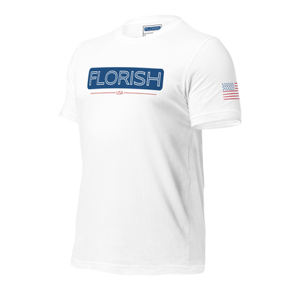 Florish USA patriotic t-shirt – unisex red white blue tee