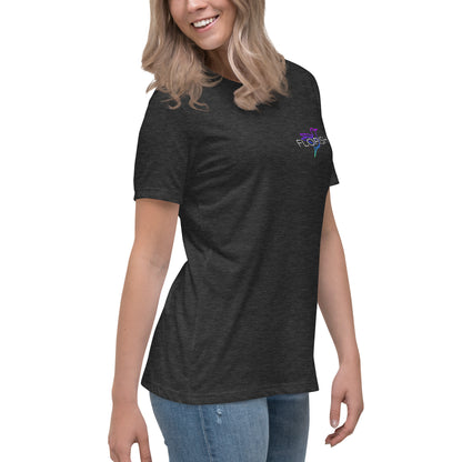 Florish Nectar hummingbird shirt in Miami Nights colors – women's tee