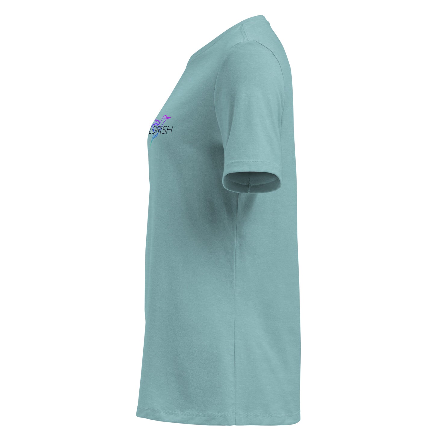 Florish Nectar hummingbird shirt in Miami Nights colors – women's tee